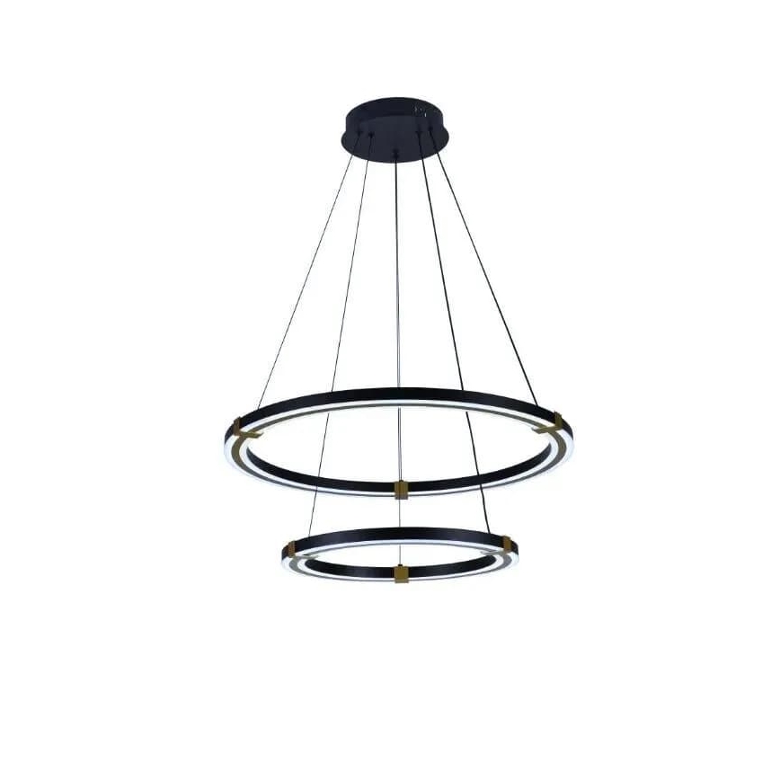 LED prigušivački luster na užetu LED/130W/230V 3000-6500K promjer 60 cm + daljinski upravljač