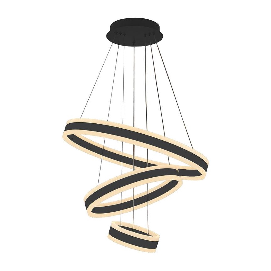 LED prigušivački luster na užetu LED/165W/230V 3000-6500K promjer 60 cm + daljinski upravljač