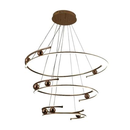 LED prigušivački luster na užetu LED/170W/230V 3000-6500K promjer 80 cm + daljinski upravljač