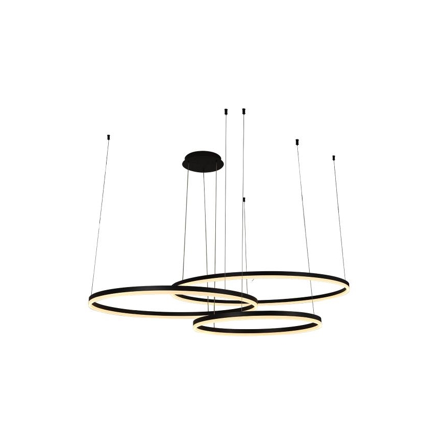 LED prigušivački luster na užetu LED/170W/230V 3000-6500K promjer 100 cm + daljinski upravljač