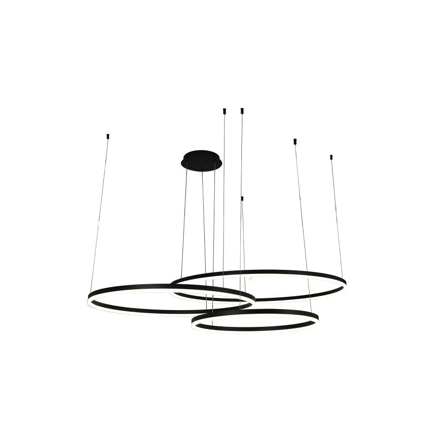 LED prigušivački luster na užetu LED/170W/230V 3000-6500K promjer 100 cm + daljinski upravljač