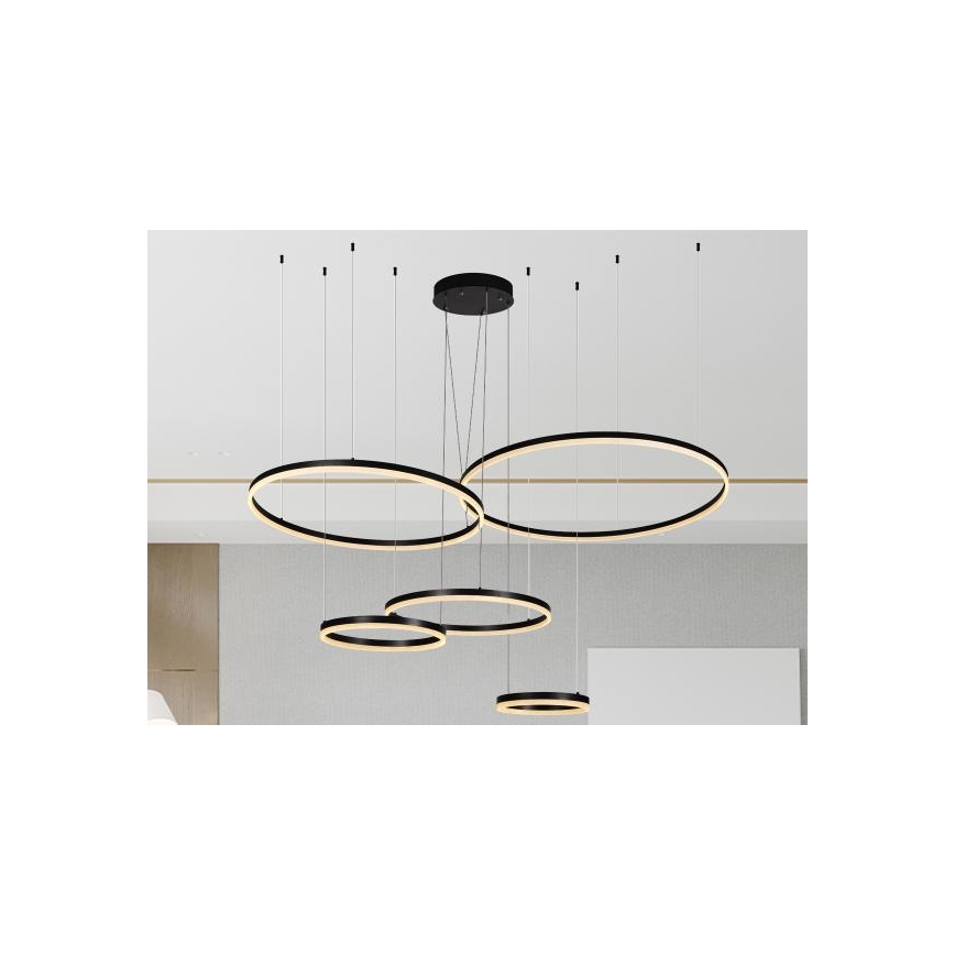 LED prigušivački luster na užetu LED/220W/230V 3000-6500K promjer 100 cm + daljinski upravljač