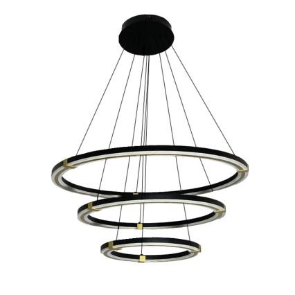 LED prigušivački luster na užetu LED/235W/230V 3000-6500K promjer 80 cm + daljinski upravljač
