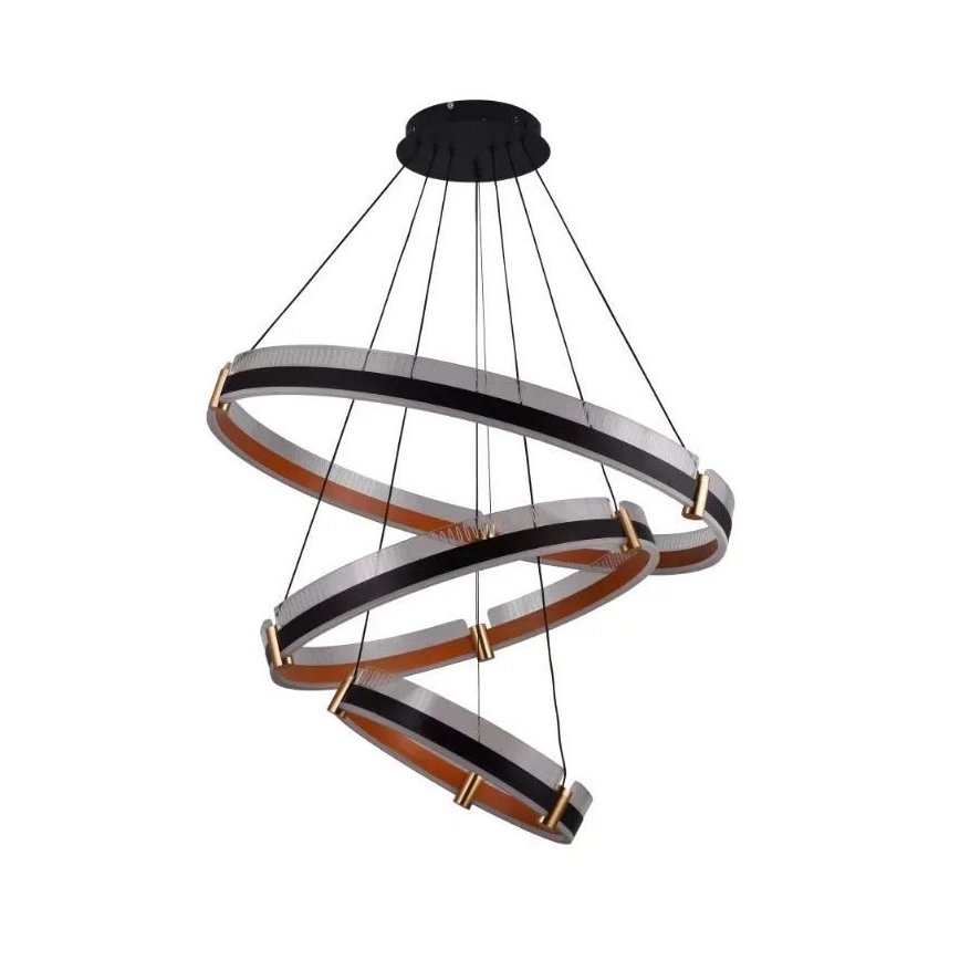 LED prigušivački luster na užetu LED/240W/230V 3000-6500K promjer 80 cm + daljinski upravljač