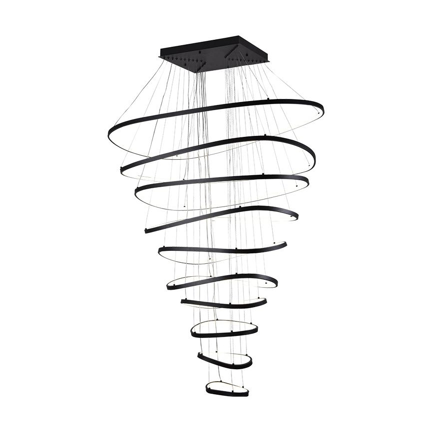 LED prigušivački luster na užetu LED/370W/230V 3000-6500K promjer 100 cm + daljinski upravljač