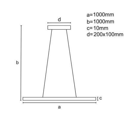 LED prigušivački luster na užetu LED/40W/230V 3000-6500K bijela + daljinski upravljač