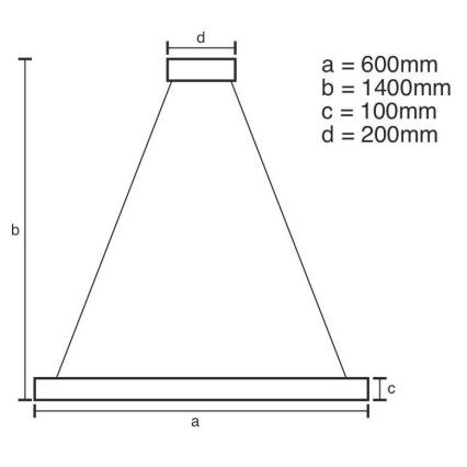 LED prigušivi kristalni luster na užetu LED/40W/230V 3000-6500K sjajni krom + daljinski upravljač