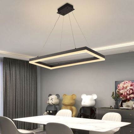 LED prigušivački luster na užetu LED/40W/230V 3000-6500K + daljinski upravljač