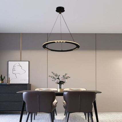 LED prigušivački luster na užetu LED/40W/230V 3000-6500K + daljinski upravljač
