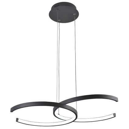 LED prigušivački luster na užetu LED/50W/230V 3000-6500K + daljinski upravljač