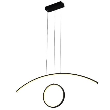 LED prigušivački luster na užetu LED/55W/230V 3000-6500K + daljinski upravljač