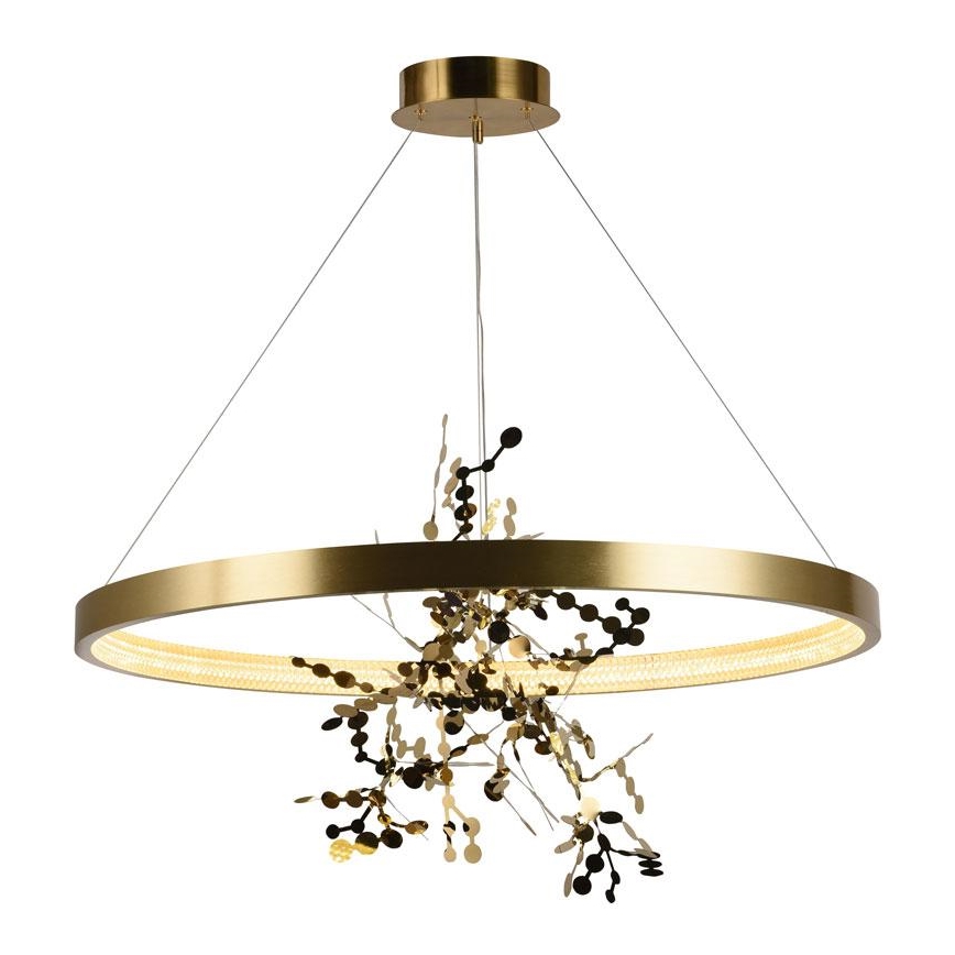 LED luster s mogućnošću prigušivanja na užetu LED/55W/230V 3000-6500K zlatna + daljinski upravljač