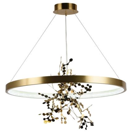 LED luster s mogućnošću prigušivanja na užetu LED/55W/230V 3000-6500K zlatna + daljinski upravljač