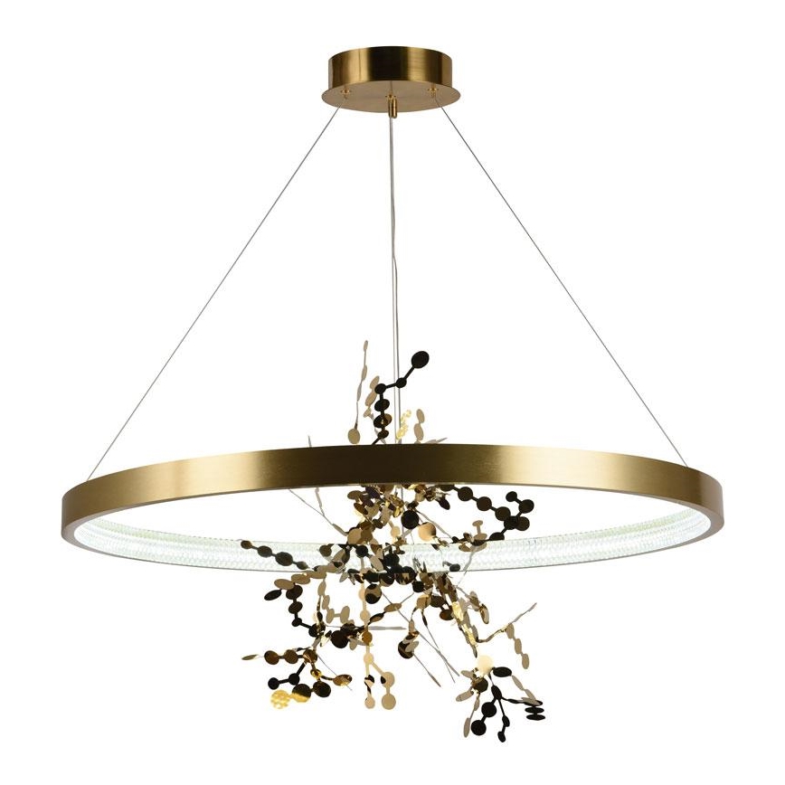 LED luster s mogućnošću prigušivanja na užetu LED/55W/230V 3000-6500K zlatna + daljinski upravljač