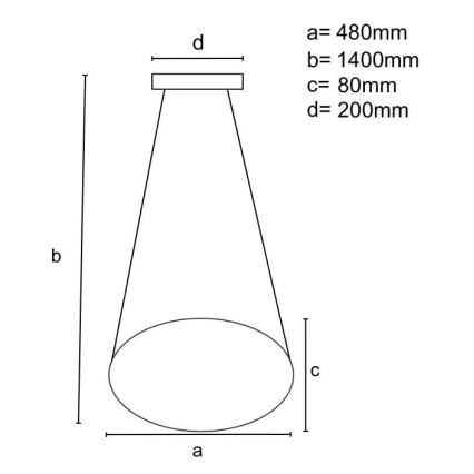 LED prigušivački luster na užetu LED/65W/230V 3000-6500K promjer 48 cm siva + daljinski upravljač