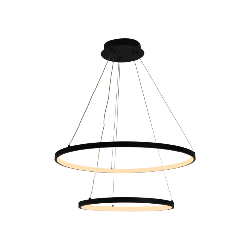 LED prigušivački luster na užetu LED/75W/230V 3000-6500K promjer 60 cm + daljinski upravljač