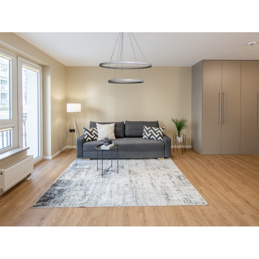 LED prigušivački luster na užetu LED/75W/230V 3000-6500K promjer 60 cm + daljinski upravljač