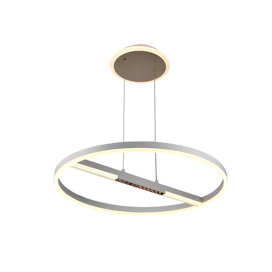 LED prigušivački luster na užetu LED/75W/230V 3000-6500K promjer 60 cm + daljinski upravljač