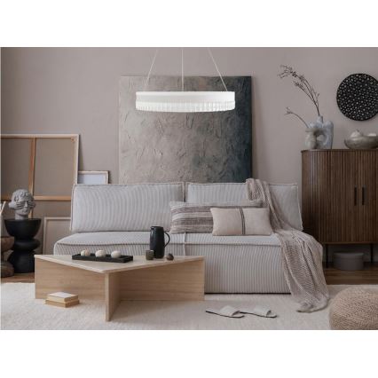 LED prigušivi kristalni luster na užetu LED/80W/230V 3000-6500K bijela + daljinski upravljač