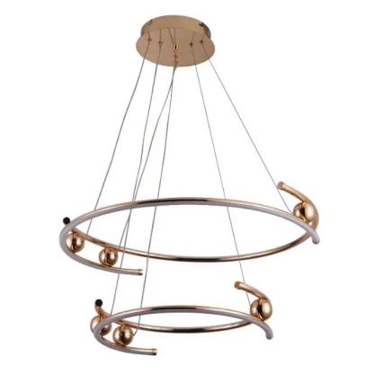 LED luster s mogućnošću prigušivanja na užetu LED/80W/230V 3000-6500K promjer 60 cm + daljinski upravljač