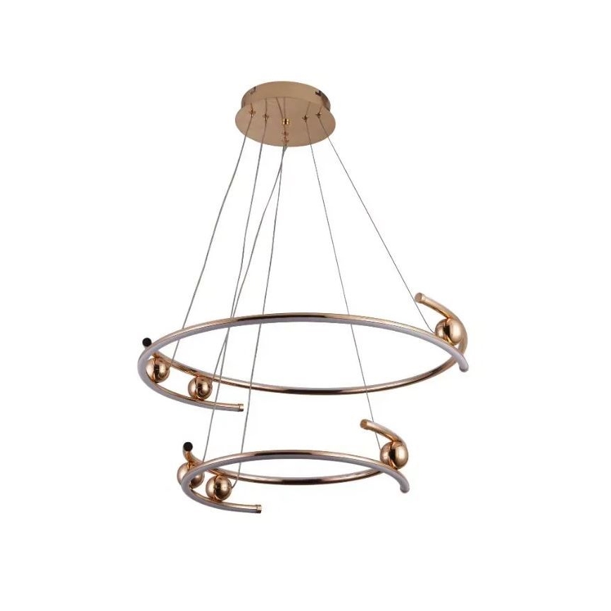 LED luster s mogućnošću prigušivanja na užetu LED/80W/230V 3000-6500K promjer 60 cm + daljinski upravljač