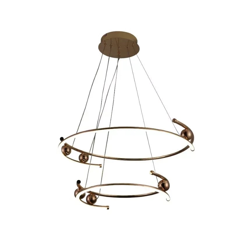 LED luster s mogućnošću prigušivanja na užetu LED/80W/230V 3000-6500K promjer 60 cm + daljinski upravljač