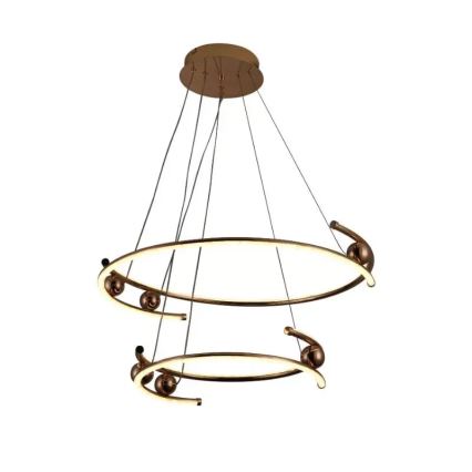 LED luster s mogućnošću prigušivanja na užetu LED/80W/230V 3000-6500K promjer 60 cm + daljinski upravljač