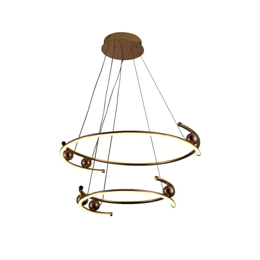 LED luster s mogućnošću prigušivanja na užetu LED/80W/230V 3000-6500K promjer 60 cm + daljinski upravljač