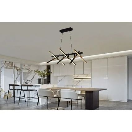 LED prigušivački luster na užetu LED/80W/230V 3000-6500K + daljinski upravljač