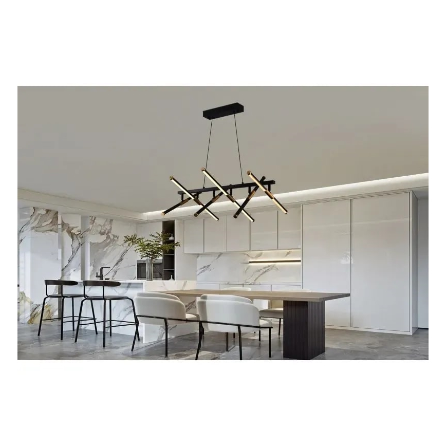 LED prigušivački luster na užetu LED/80W/230V 3000-6500K + daljinski upravljač