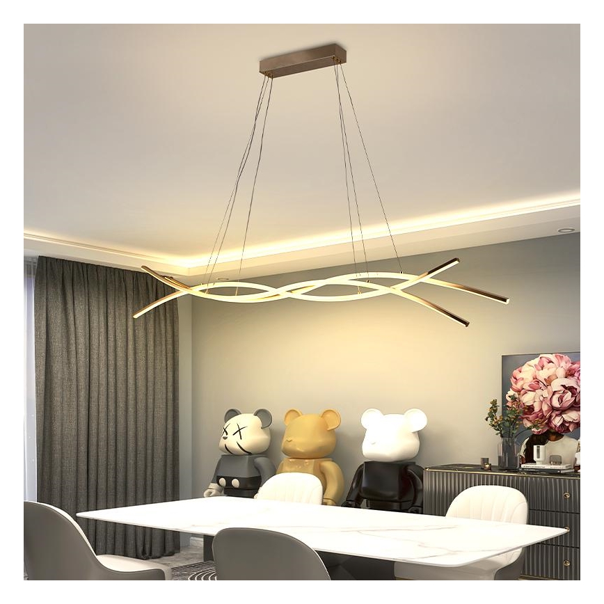 LED prigušivački luster na užetu LED/80W/230V 3000-6500K + daljinski upravljač