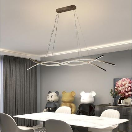 LED prigušivački luster na užetu LED/80W/230V 3000-6500K + daljinski upravljač