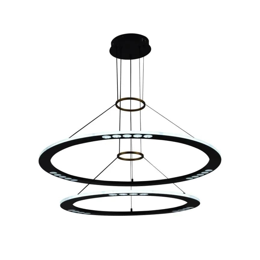 LED prigušivački luster na užetu LED/90W/230V 3000-6500K + daljinski upravljač