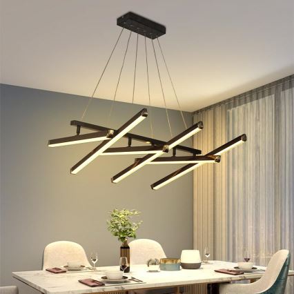 LED prigušivački luster na užetu LED/90W/230V 3000-6500K + daljinski upravljač