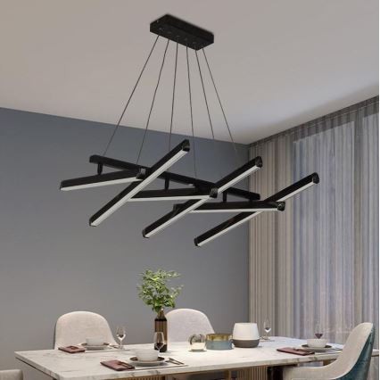 LED prigušivački luster na užetu LED/90W/230V 3000-6500K + daljinski upravljač