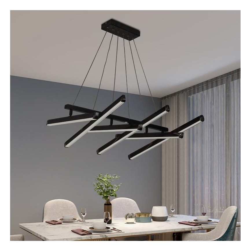 LED prigušivački luster na užetu LED/90W/230V 3000-6500K + daljinski upravljač
