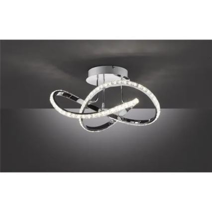 LED prigušivi nadgradni luster ABRO LED/26W/230V sjajni krom