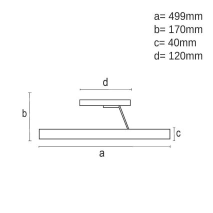 LED Prigušivi nadgradni luster LED/40W/230V 3000-6500K bijela + daljinski upravljač