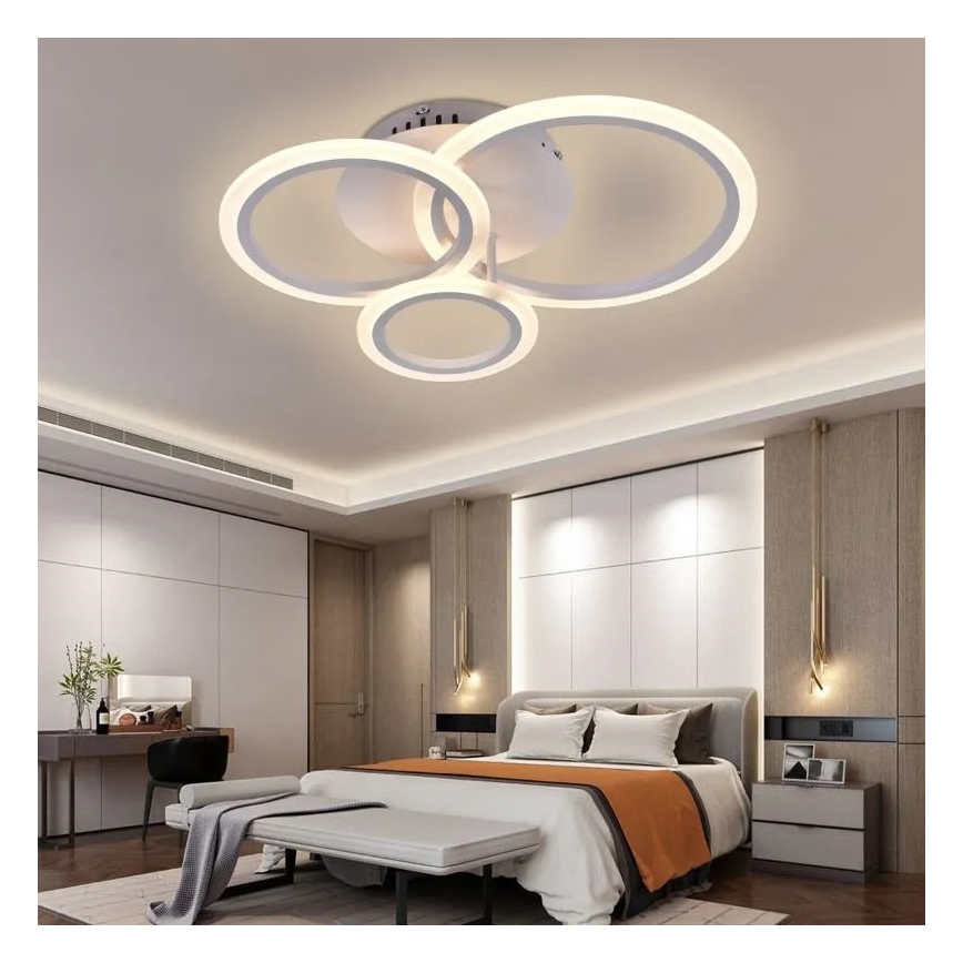 LED Prigušivi nadgradni luster LED/40W/230V 3000-6500K bijela + daljinski upravljač