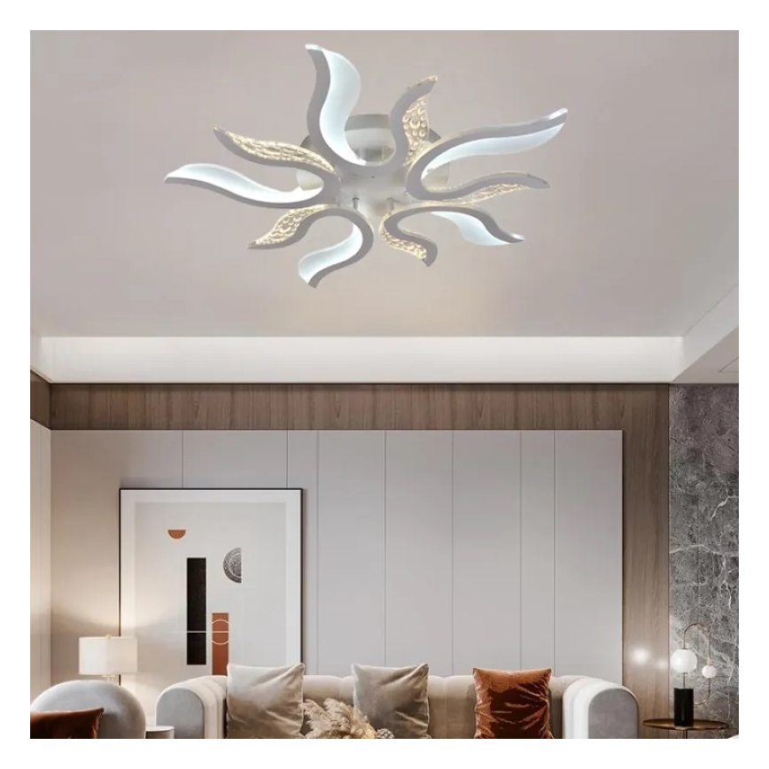 LED Prigušivi nadgradni luster LED/65W/230V 3000-6500K bijela + daljinski upravljač