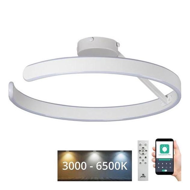 LED Prigušivi nadgradni luster LED/72W/230V 3000-6500K bijela + daljinski upravljač