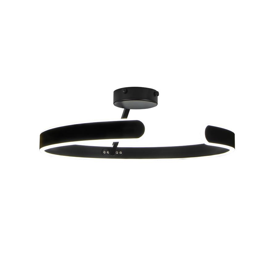 LED Prigušivi nadgradni luster LED/72W/230V 3000-6500K crna + daljinski upravljač