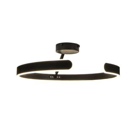 LED Prigušivi nadgradni luster LED/72W/230V 3000-6500K crna + daljinski upravljač