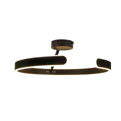 LED Prigušivi nadgradni luster LED/72W/230V 3000-6500K crna + daljinski upravljač