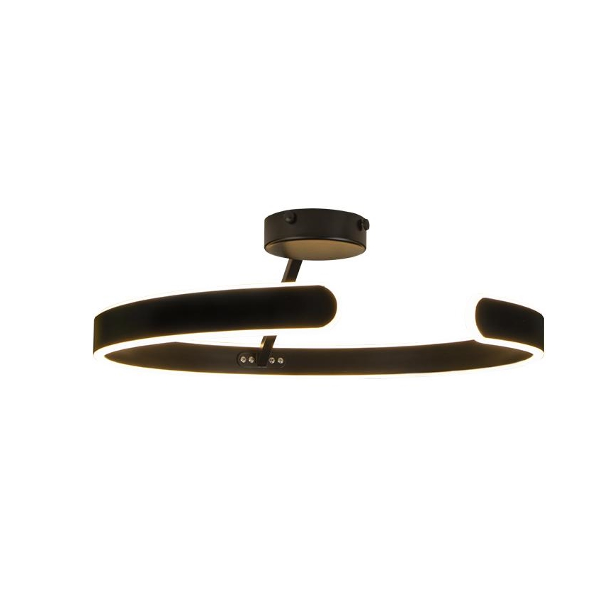 LED Prigušivi nadgradni luster LED/72W/230V 3000-6500K crna + daljinski upravljač