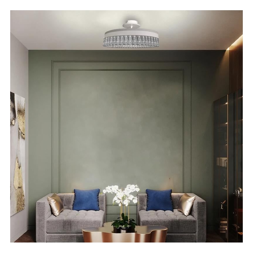LED Prigušivi kristalni nadgradni luster LED/75W/230V 3000-6500K bijela + daljinski upravljač