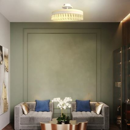 LED Prigušivi kristalni nadgradni luster LED/75W/230V 3000-6500K bijela + daljinski upravljač