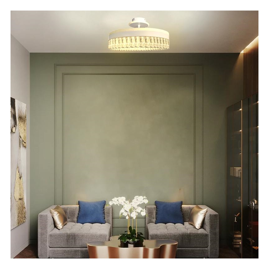 LED Prigušivi kristalni nadgradni luster LED/75W/230V 3000-6500K bijela + daljinski upravljač
