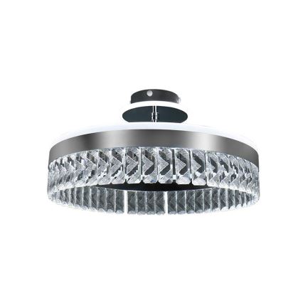 LED Prigušivi kristalni nadgradni luster LED/75W/230V 3000-6500K mat krom + daljinski upravljač