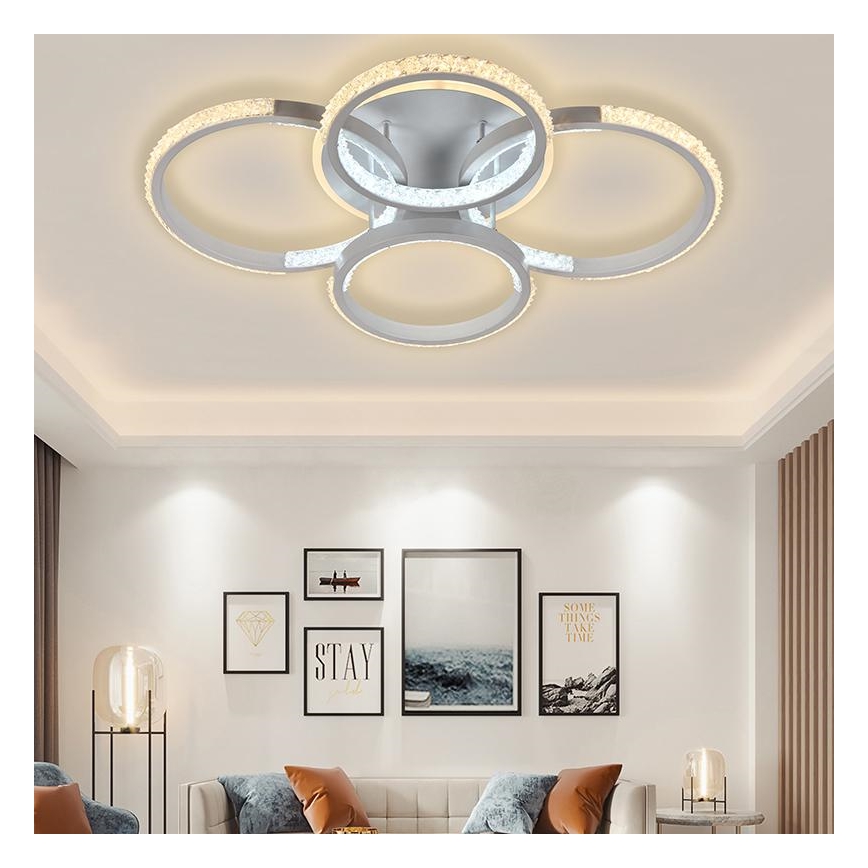 LED Prigušivi nadgradni luster LED/80W/230V 3000-6500K + daljinski upravljač